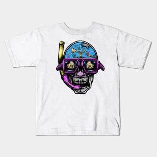 Skull Snorkeling Kids T-Shirt